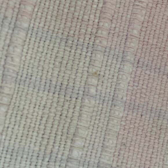 Light Pink and Purple Plaid Rug with Knotted Tassel Ends - Picture 7 of 16